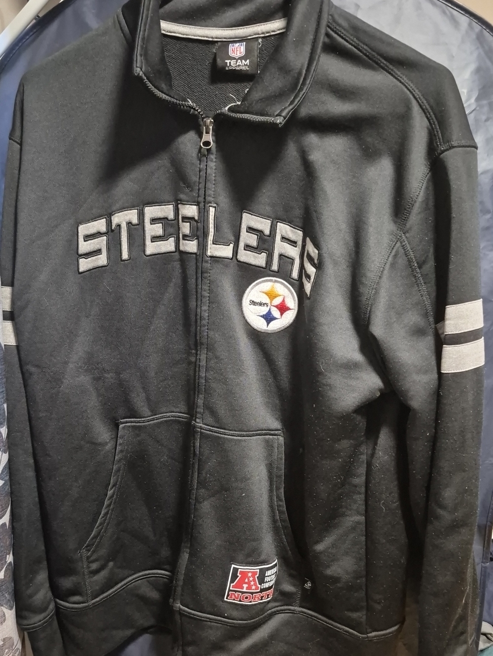 Steelers Black Full-Zip Men's Varsity Jacket
